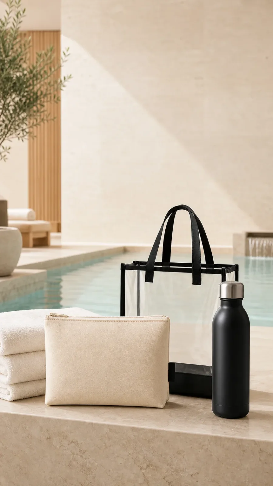 Spa & Wellness Seti — havuz, spa ve wellness alanlarına uygun modern karşılama ürünleri.